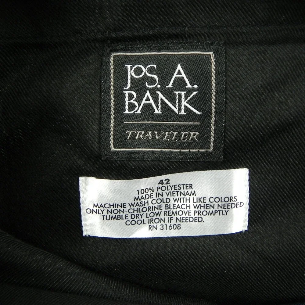 Jos A Bank‎ Shorts Mens 42 Traveler Golf Chino Casual Double Pleated Navy Blue